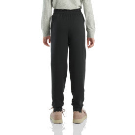 Youth Girls Fleece Logo Heather Sweatpant - Caviar Black