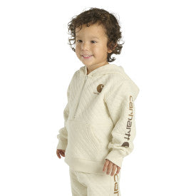 Infant/Toddler Long Sleeve Quilted Jersey 1/2 Zip Sweatshirt - Turtledove