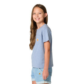 Youth Girls Short-Sleeve Arch T-Shirt - Blue Horizon Heather