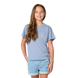 Youth Girls Short-Sleeve Arch T-Shirt - Blue Horizon Heather