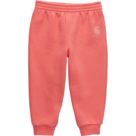 Infant Toddler Girls Fleece Logo Sweatpant - Shell Pink Heather