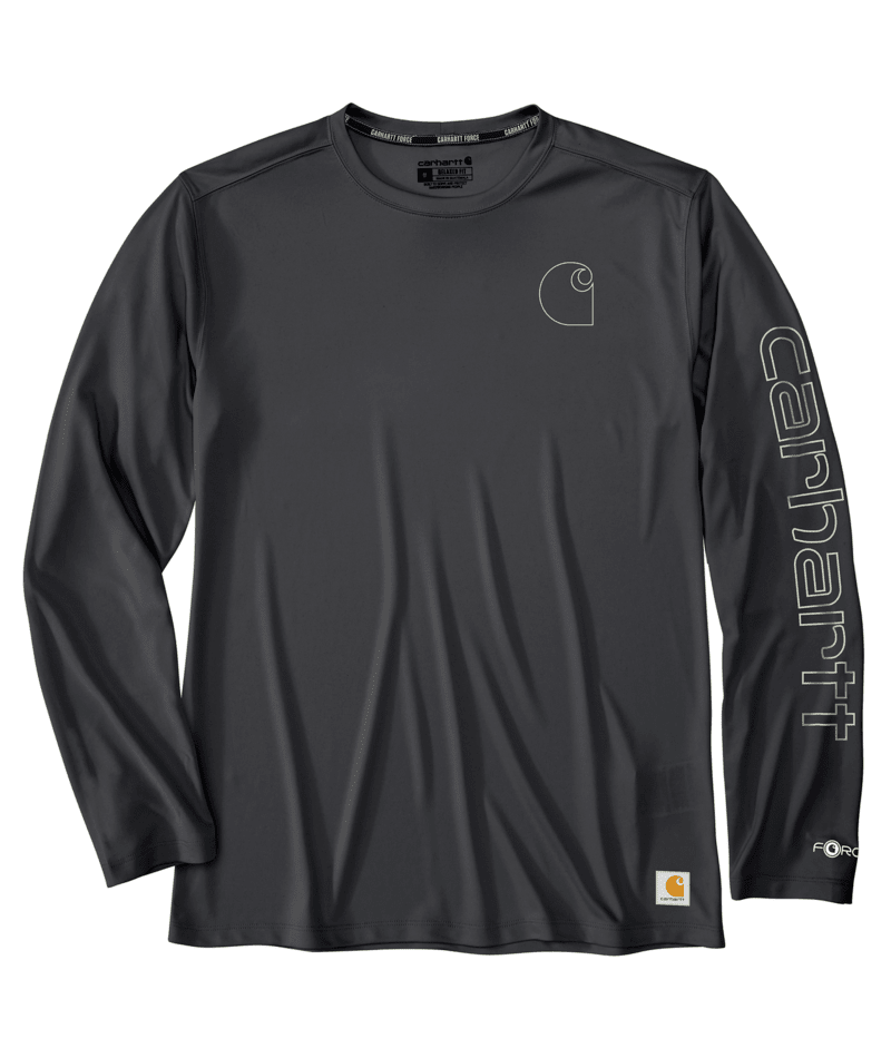 Force Sun Defender Lightweight Long-Sleeve Logo Graphic T-Shirt - Steel