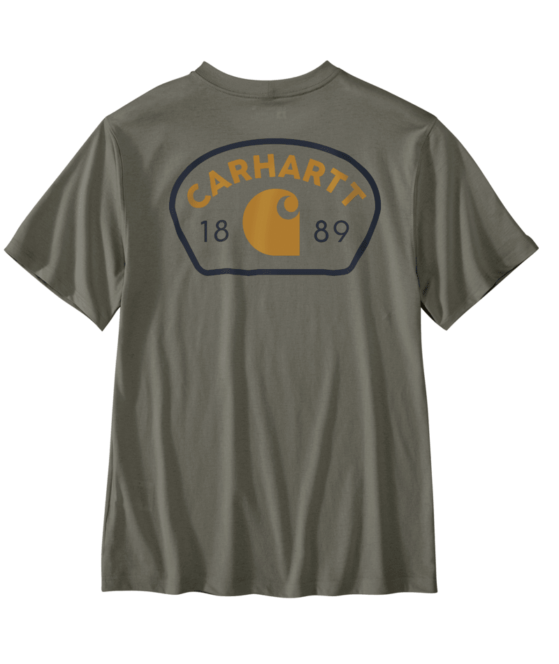 Relaxed Fit Lightweight Short-Sleeve 1889 Graphic T-Shirt - Dusty Olive/Carhartt Gold/Navy