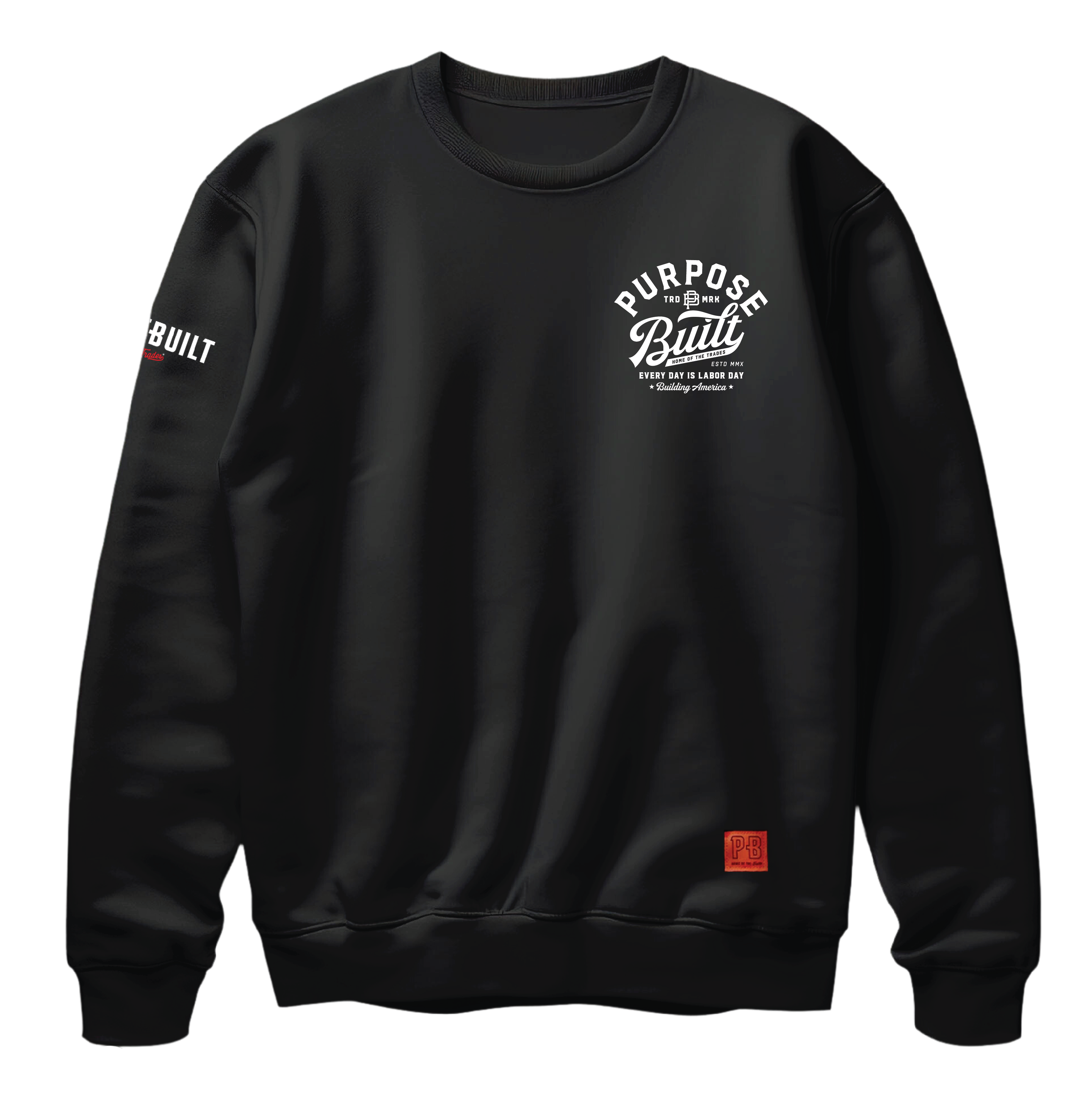 Script Crewneck, Black