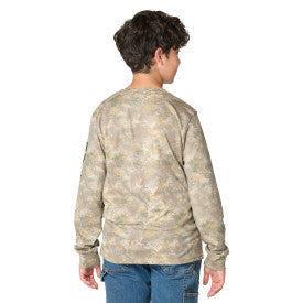 Youth Boys Long-Sleeve Faded Camo Pocket T-Shirt - Faded Camo