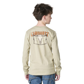 Youth Boys Long-Sleeve Skull T-Shirt - Elm