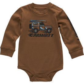 Infant Boys Long Sleeve Truck Bodysuit - Carhartt Brown