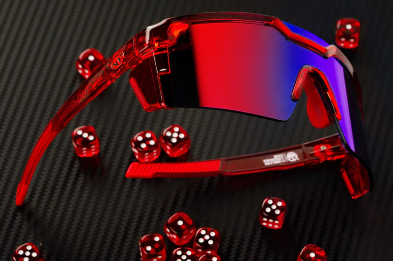 Future Tech Z87+ Sunglasses: Neon Red