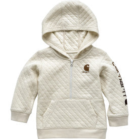 Infant/Toddler Long Sleeve Quilted Jersey 1/2 Zip Sweatshirt - Turtledove