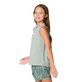 Youth Girls Sleeveless SUV T-Shirt - Laurel Heather Wash