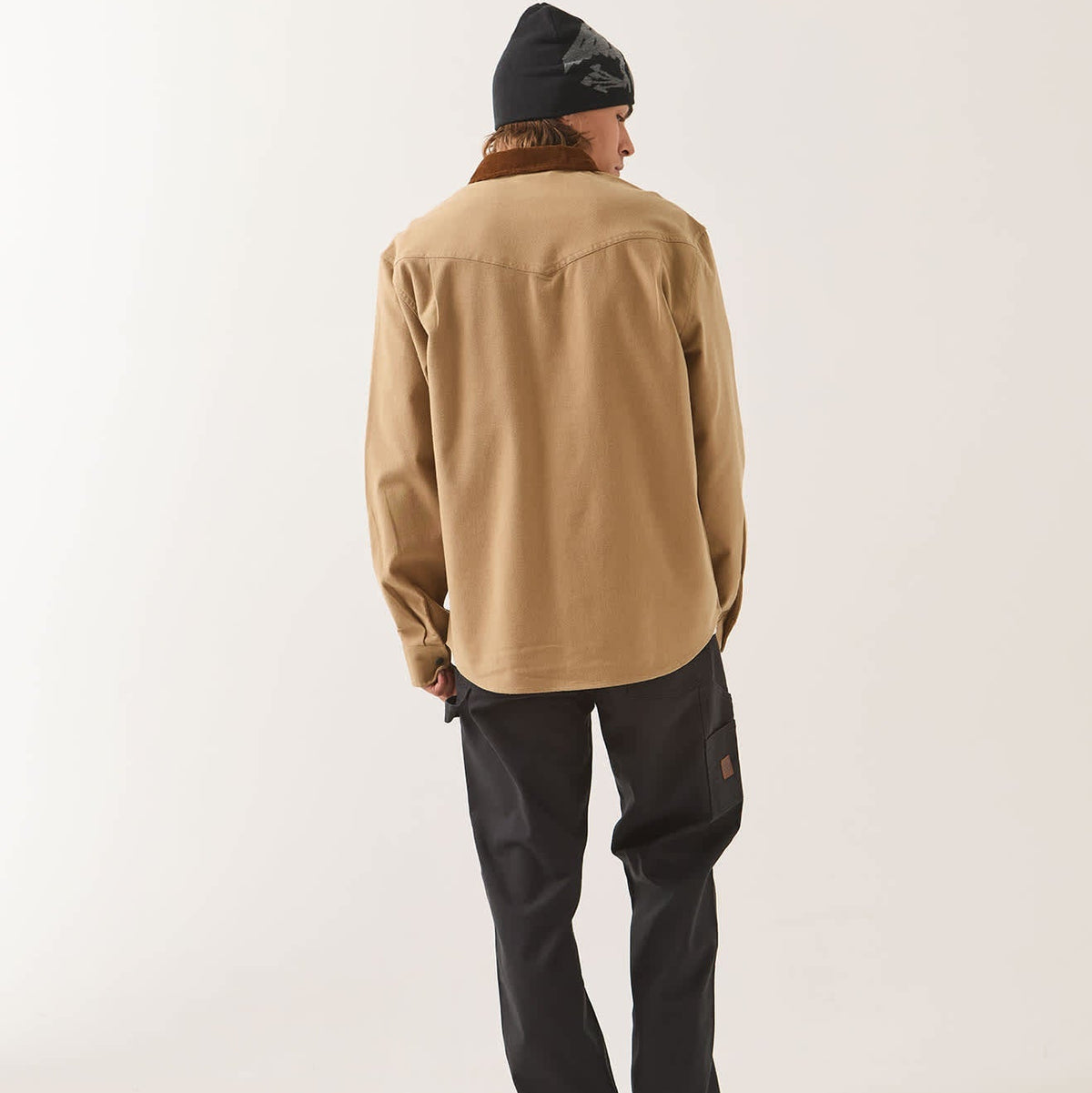 Bowery Builders Ranch Performance Flannel- Khaki/Brown