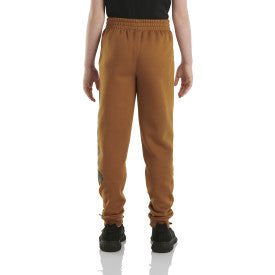 Youth Boys Fleece Logo Sweatpant - Carhartt Brown