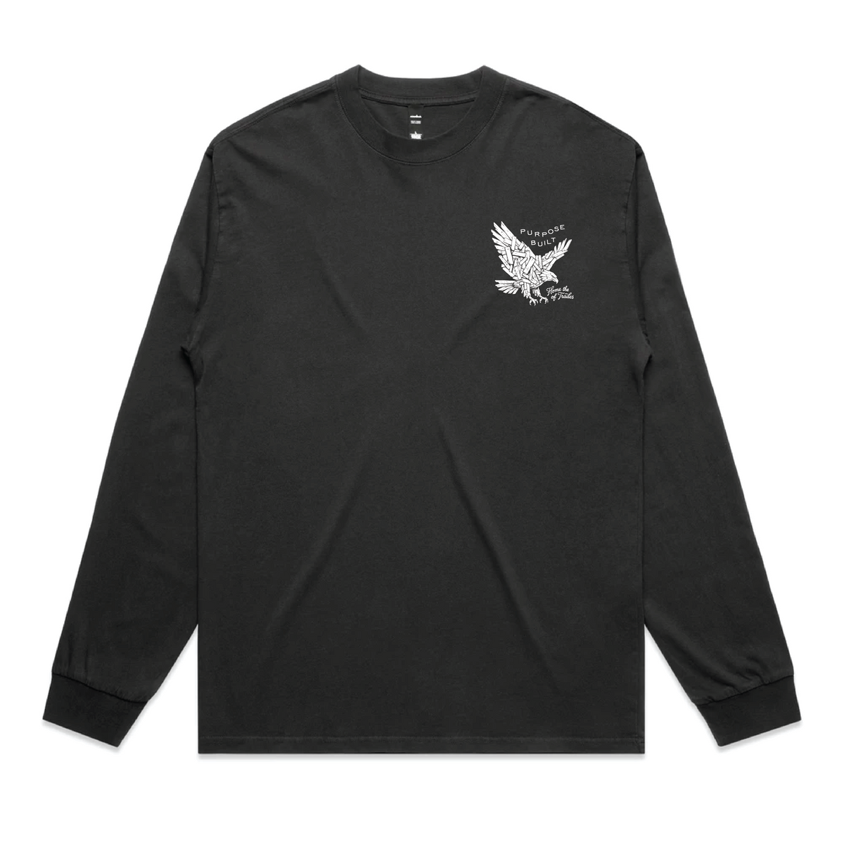 Crafted in Freedom HD Long Sleeve, Faded Black
