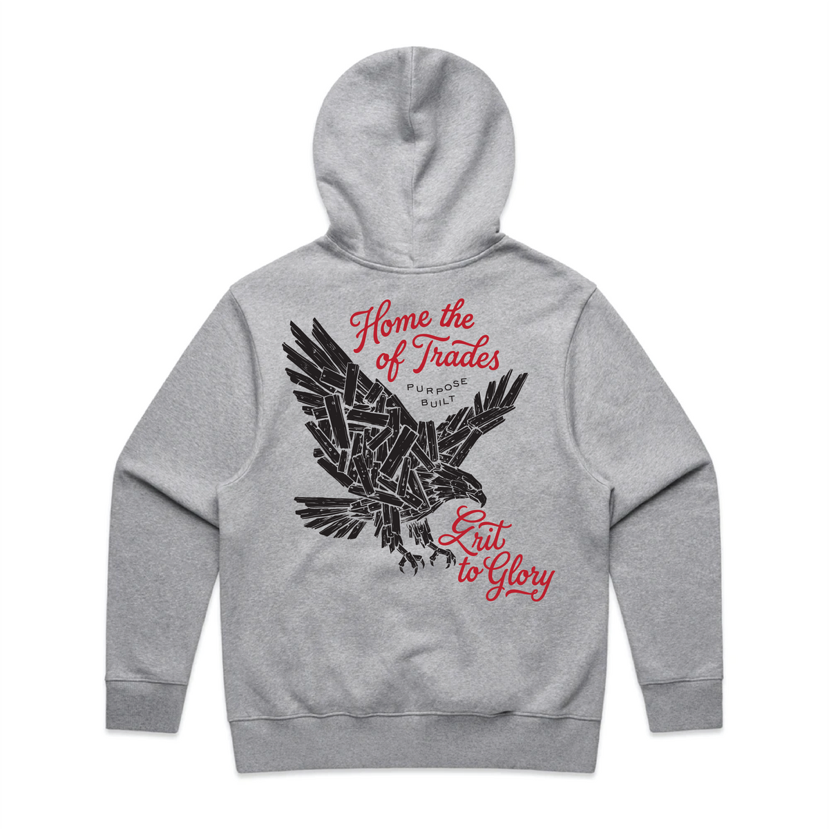 Crafted in Freedom Hoodie, Heather Grey