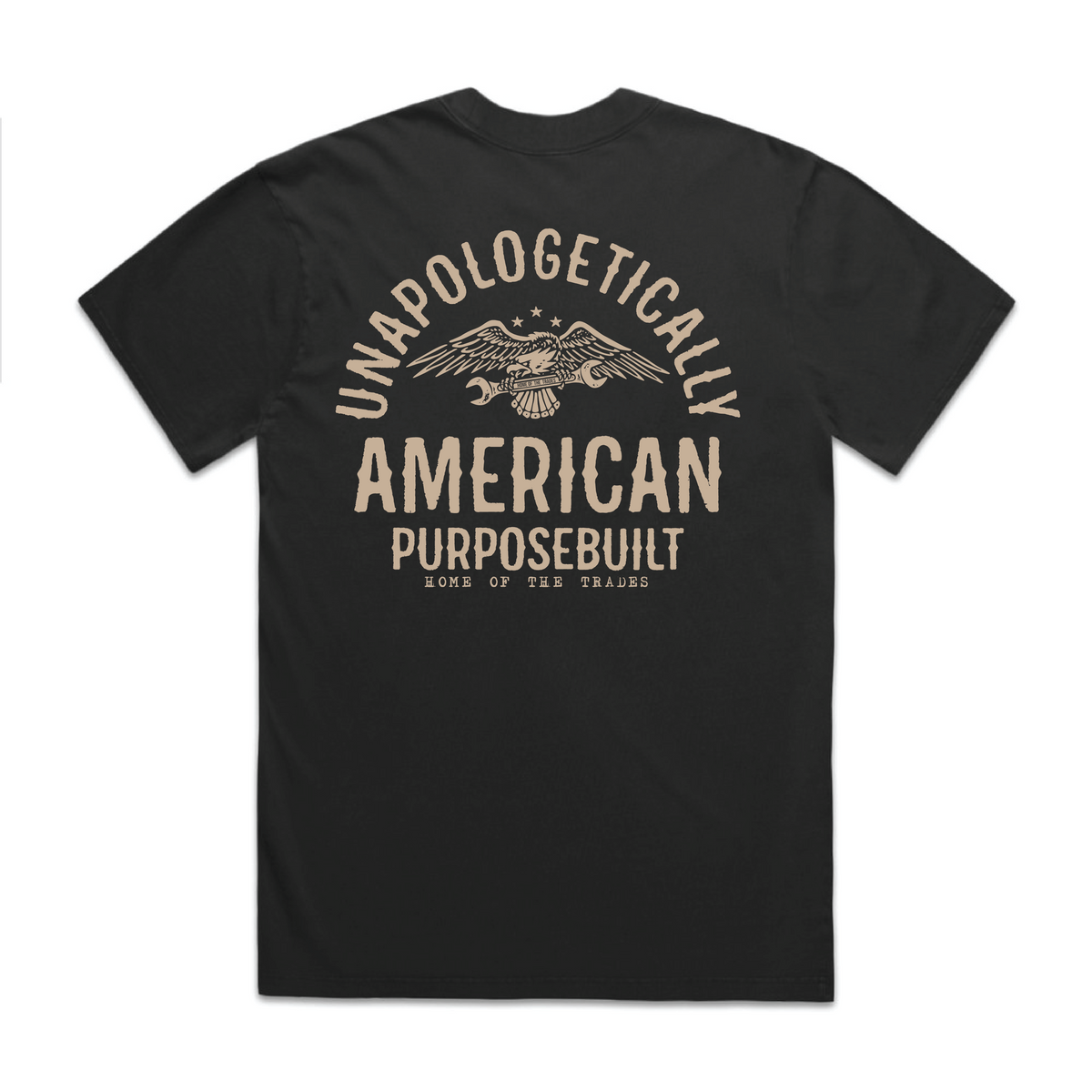 Unapologetically American, Interlock Tee, Black