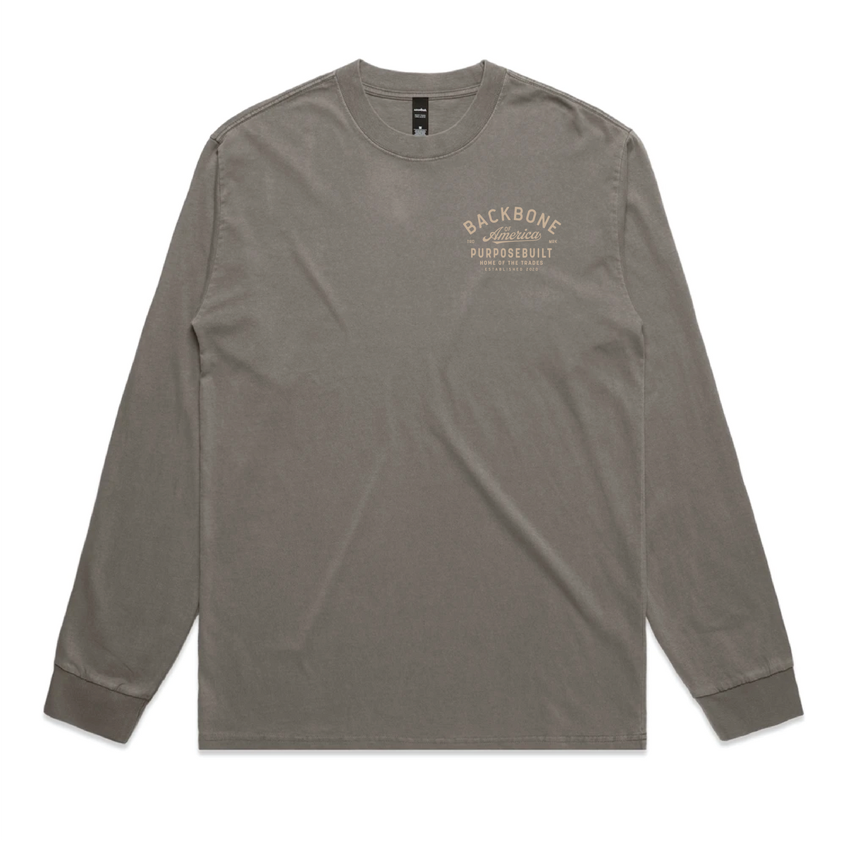 Americas Workforce HD Long Sleeve Tee, Faded Grey