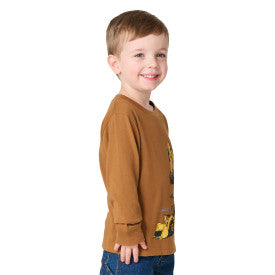 Youth Boys Long-Sleeve Construction T-Shirt - Carhartt Brown