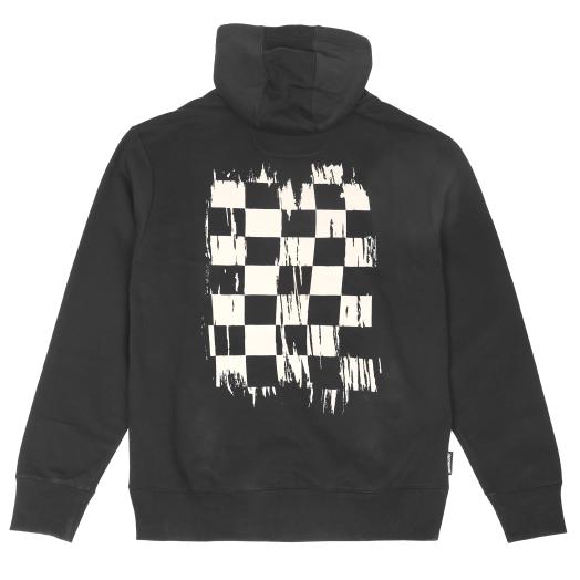 Fray Hooded Pullover - Black
