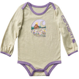 Infant Long-Sleeve Farm Bodysuit - Elm