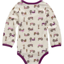 Infant Long-Sleeve Farm Bodysuit - Turtledove