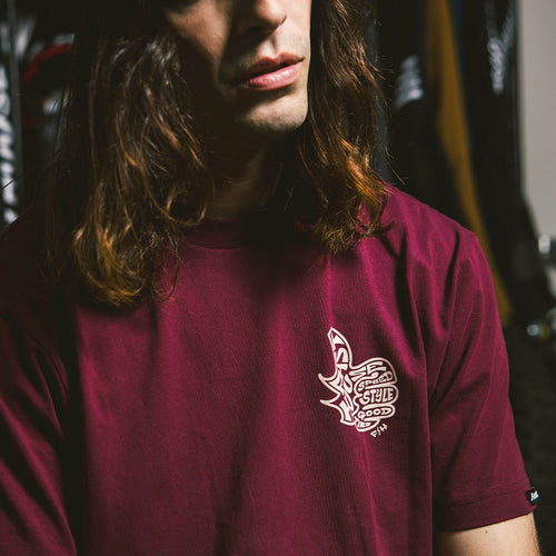 Satisfaction SS Tee - Maroon