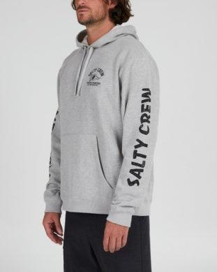 Fishing Charters Hoodie, Heather Grey - Purpose-Built / Home of the Trades