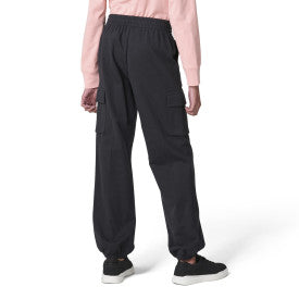 Youth Girls French Terry Cargo Jogger - Caviar Black