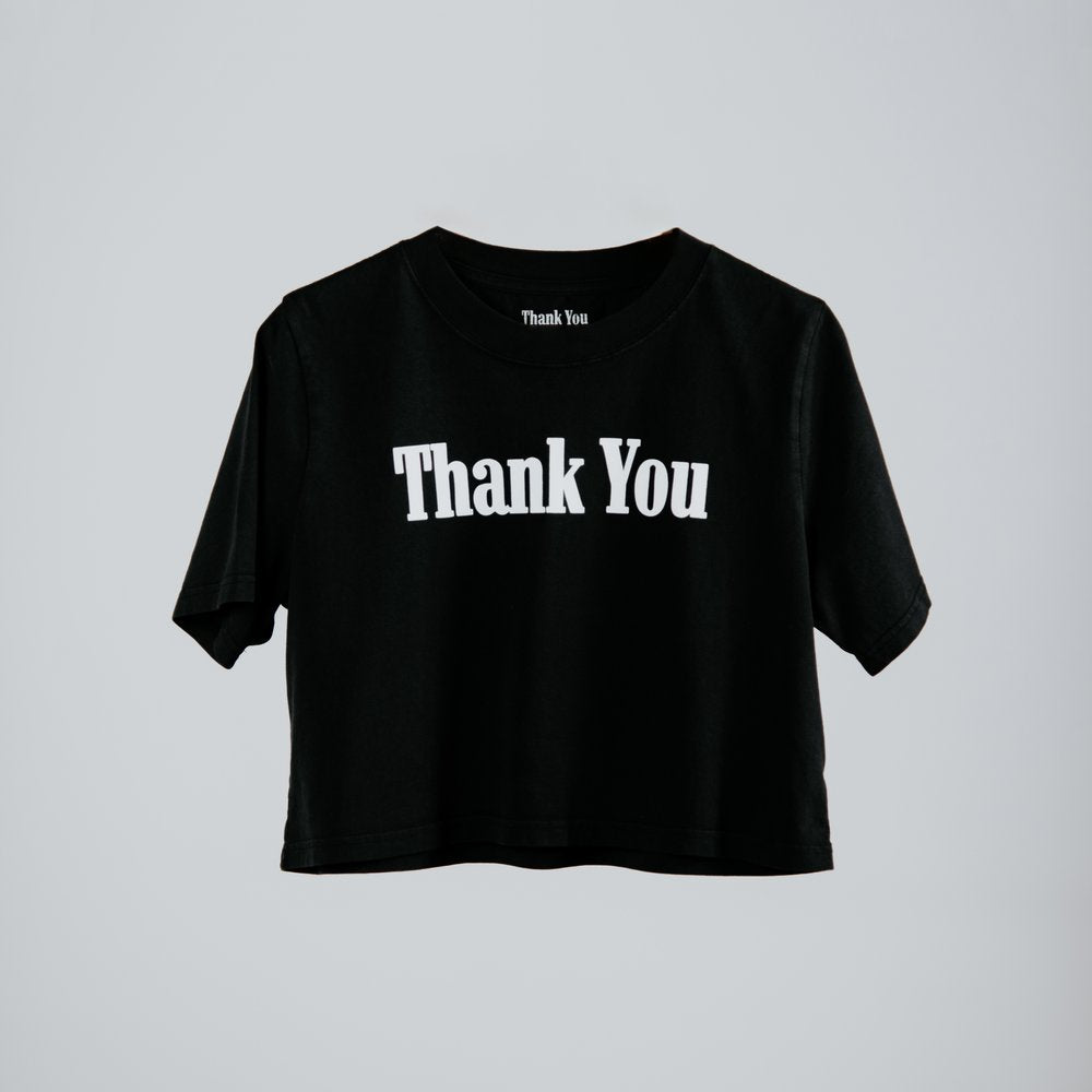 Women's Shop Crop Tee - Vintage Black