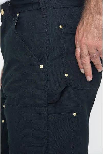 Men's Loose-Fit Firm Duck Double-Front Work Pants - Black - Purpose-Built / Home of the Trades