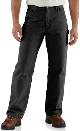 Mens B111 Flannel Lined Washed Duck Loose Fit Pant - Black - Purpose-Built / Home of the Trades