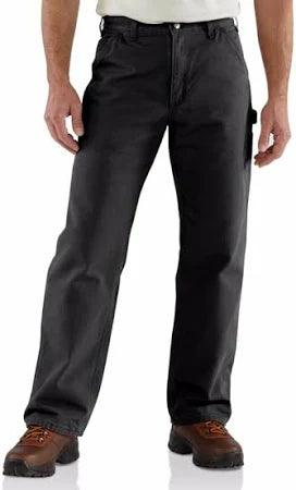 Mens B111 Flannel Lined Washed Duck Loose Fit Pant - Black - Purpose-Built / Home of the Trades