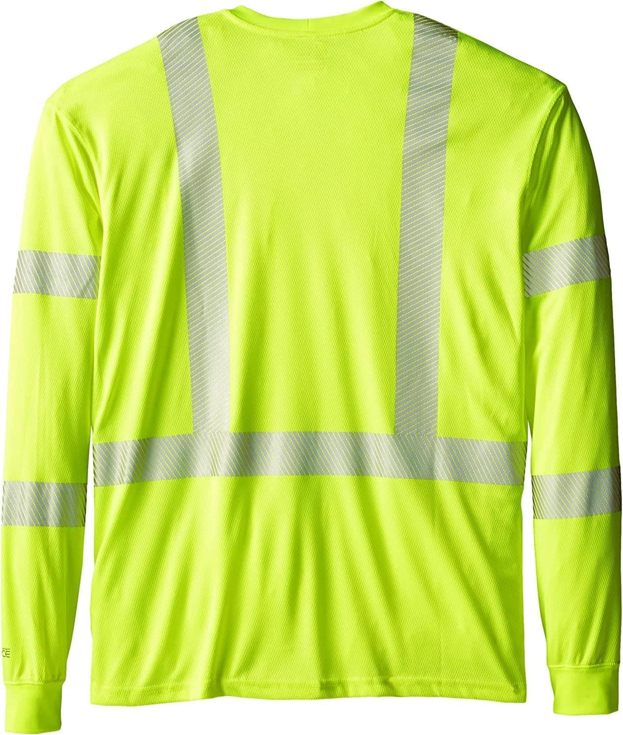 Class 3 High Visibility Force Long Sleeve T-Shirt - Brite Lime