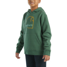 Youth Long Sleeve Graphic Sweatshirt - Cilantro