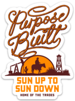 Sun Up to Sun Down Die Cut Sticker, 3" x 4.1"