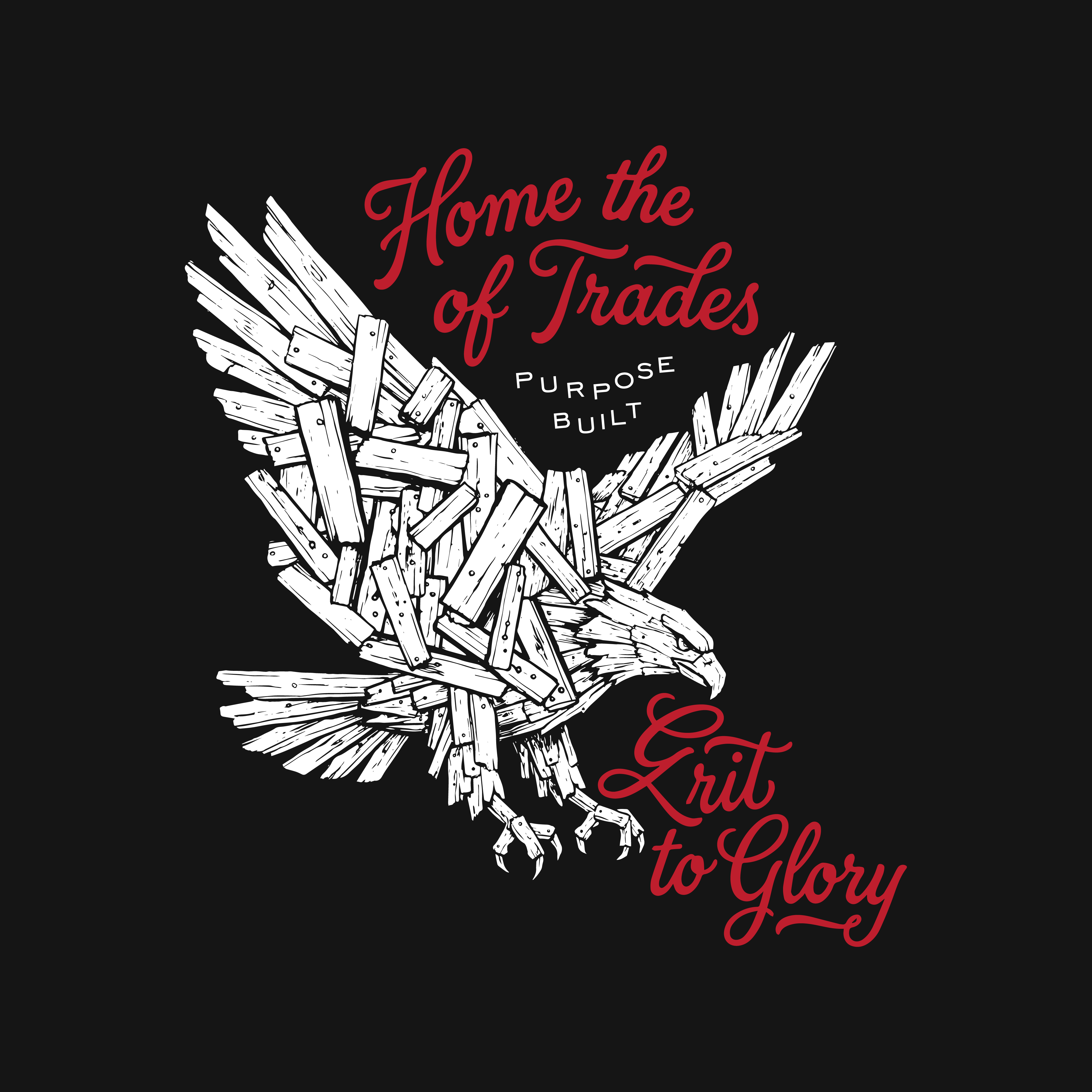 Crafted Freedom HD Tee, Faded Black
