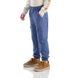 Youth Loose Rugged Flex Cargo Jogger - Dark Denim