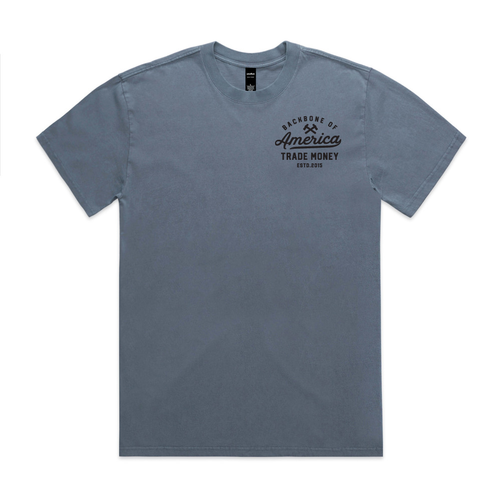Property of Work Heavy Tee, Faded Indigo