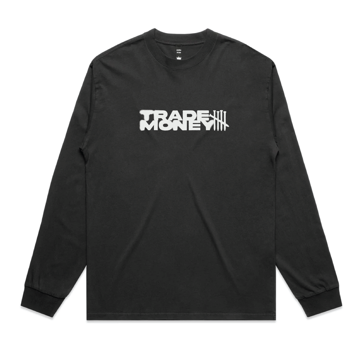 Lunch Money HD Long Sleeve Tee, Faded Black