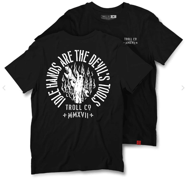 Devil's Hand SS Tee - Black - Purpose-Built / Home of the Trades