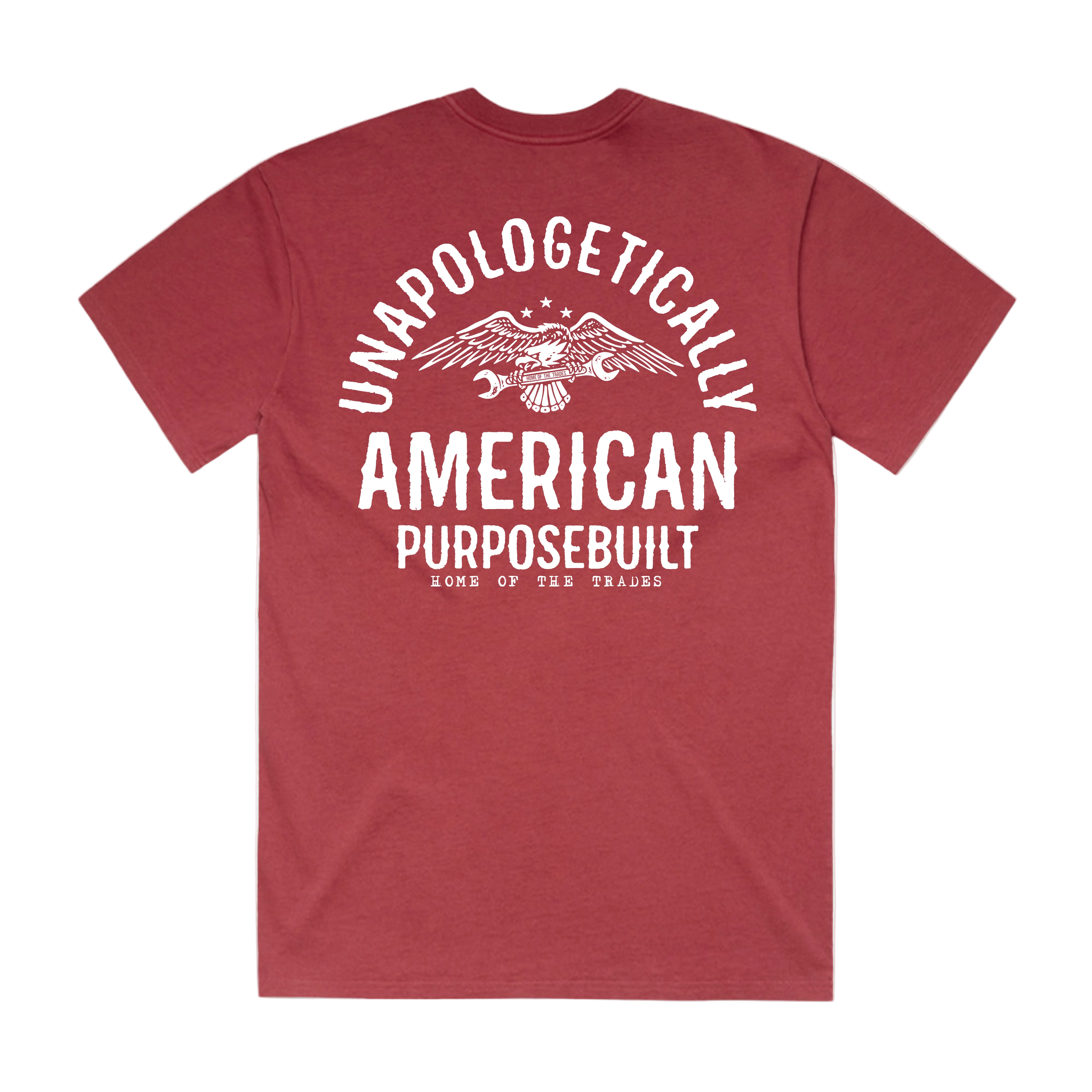 Unapologetically America HD Tee, Faded Cardinal