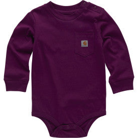 Infant Long-Sleeve Bodysuit - Plum Caspia