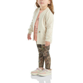 Toddler Girls French Terry Bomber Jacket, T-Shirt & Legging Set - Mossy Oak Country DNA