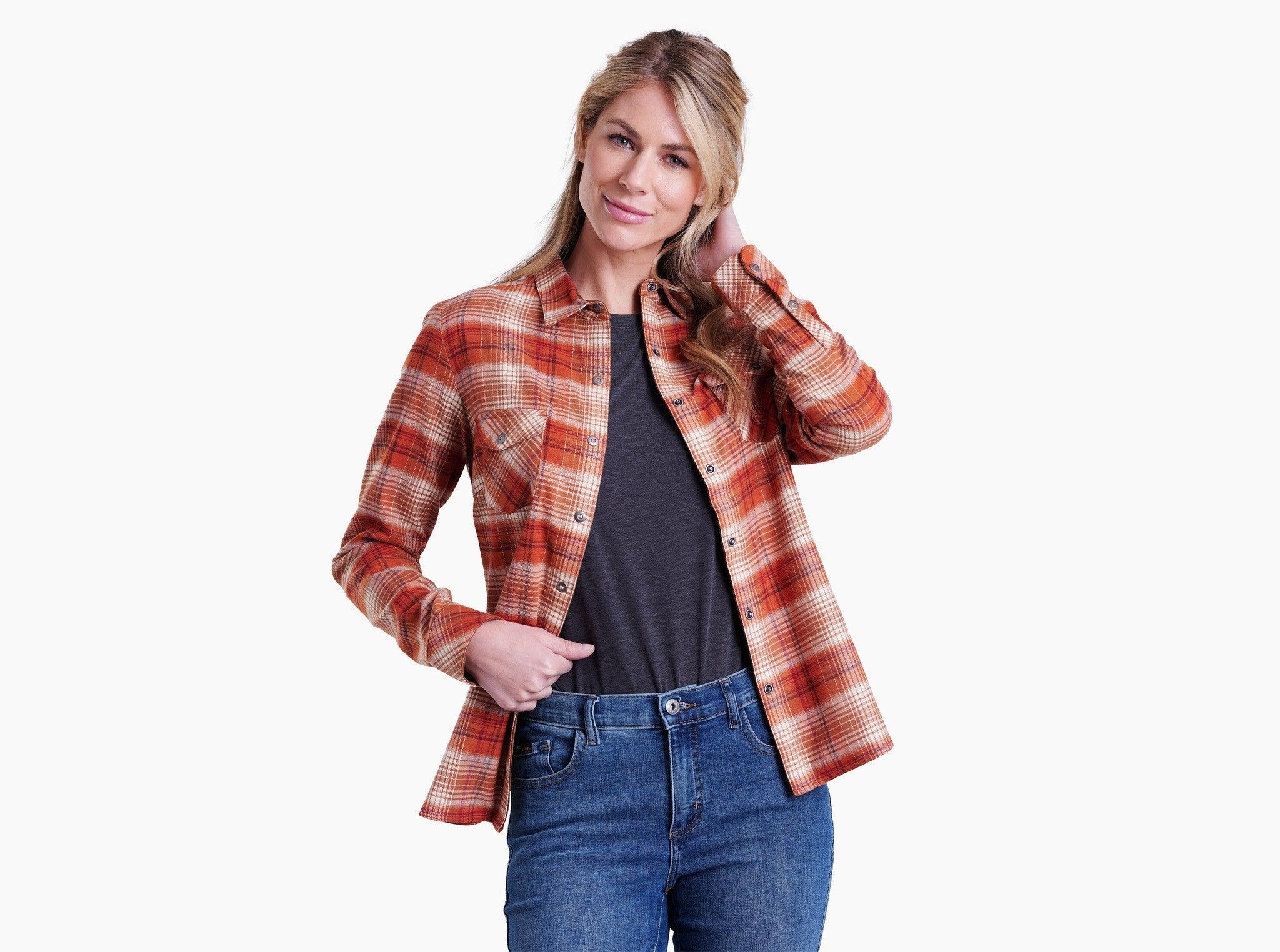 Women's Tess Long Sleeve Flannel - Autumn Spice - Purpose-Built / Home of the Trades