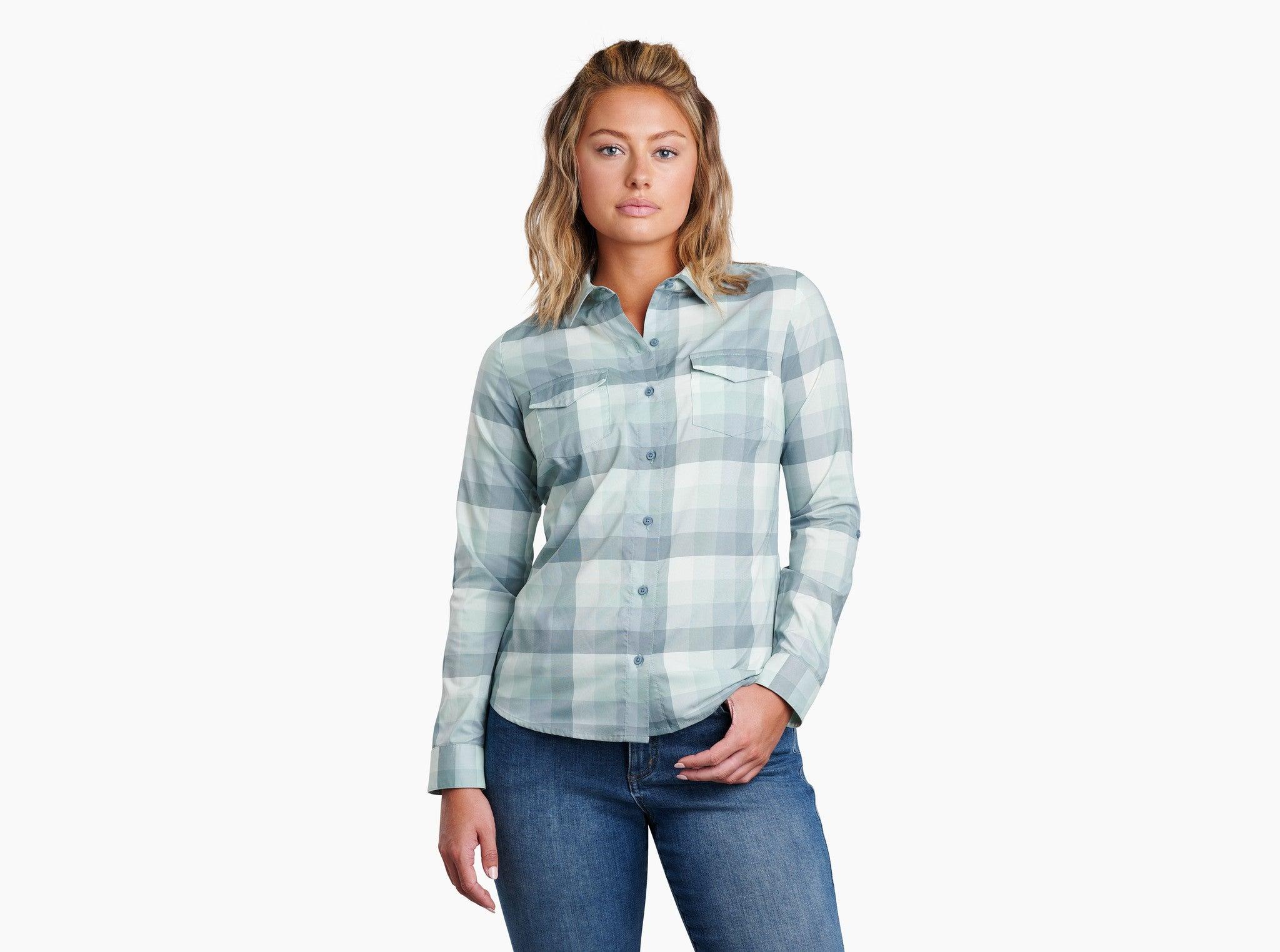 Women's Kamp Long Sleeve Flannal - Soft Jade - Purpose-Built / Home of the Trades