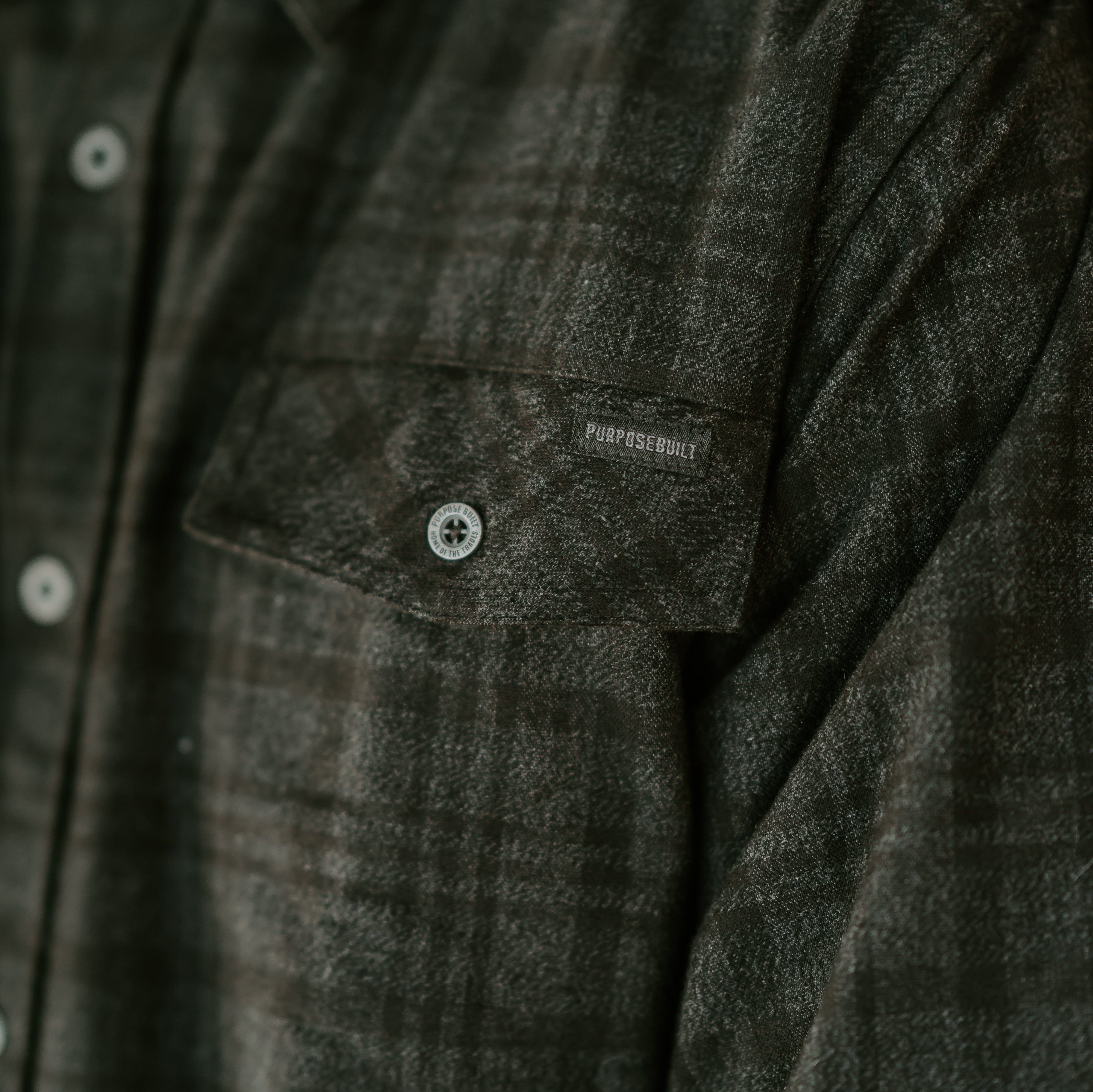 Hard Work Flannel, Black & Grey