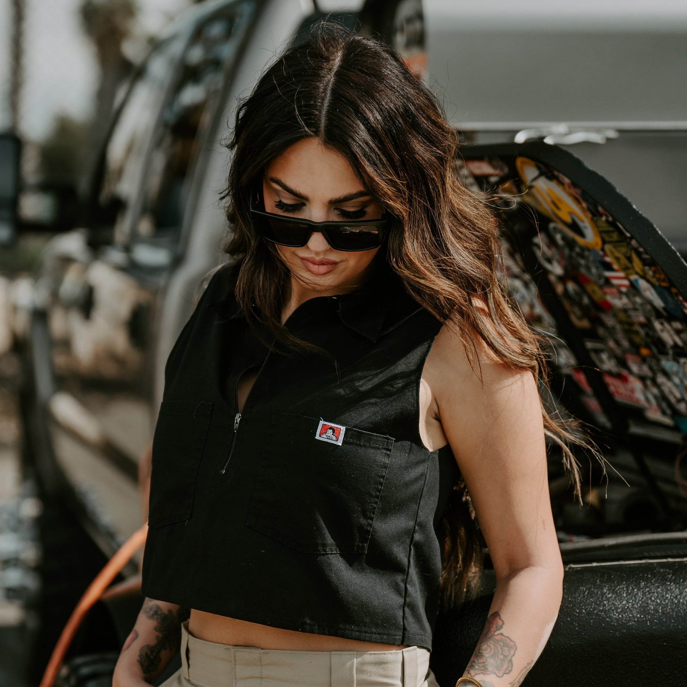 Ben Davis x Purpose-Built: Custom Women's Crop - Black Solid