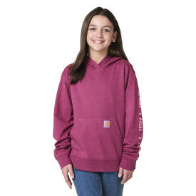 Youth Girls Long-Sleeve Garment Dyed Sweatshirt - Violet Quartz Wash