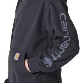 Youth Boys Long-Sleeve Garment Dyed Sweatshirt - Caviar Black Wash