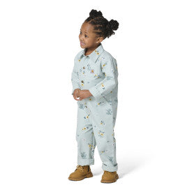 Infant/Toddler Long Sleeve Snap-Front Coverall - Blue Haze