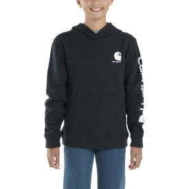 Youth Boys Long Sleeve Graphic Sweatshirt - Caviar Black